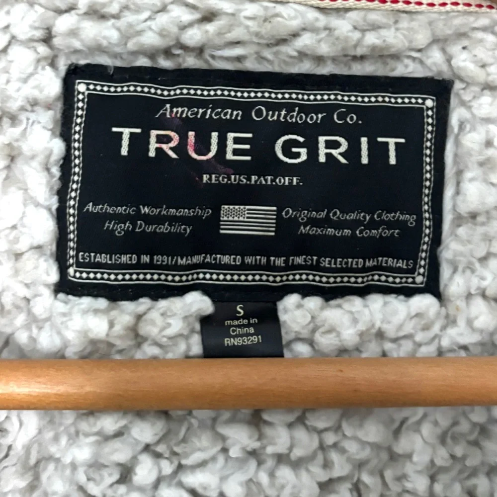 True Grit Men's Cotton Summit Shirt Sherpa Jacket Shacket Size S